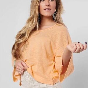We The Free Light Peach Long Sleeve Top